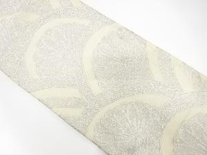 アンティーク　菊青海波模様織出し袋帯（材料）